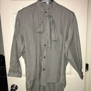 Striped Button Down Blouse